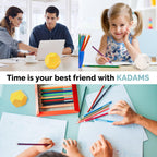 KADAMS Pomodoro Cube Timer Productivity-11 Preset Countdowns, Flip-to-Start Gravity Activation - Sound Vibrate Mute Rechargeable - Ideal for ADHD Kid Kitchen Classroom Cook Study Exercise - Yellow