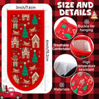 Patelai 8 Pack Christmas Cast Iron Skillet Handle Covers Red Green Hot Pot Handle Holder Cover Heat Resistant Non Slip Cast Iron Skillet Potholders Sleeves Protector for Kitchen Cooking Baking BBQ
