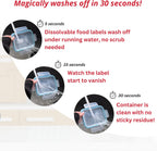 2x1 Dissolvable Food Labels, 1000 Label Stickers, Bottle Labels for Storage Bins, Sticker Labels for Food containers, (1000, Red)