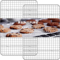 Oven-Safe Dishwasher-Safe 100% 304 Stainless Steel Cooling Rack 10" x 15" Heavy Duty Tight-Wire Set of 2 Fits Jelly Roll Pan Half Sheet Pan