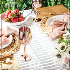 Vikko Décor Wine Glasses, Light Gold Wine Glass, 14 Oz Fancy Wine Glasses With Stem For Red And White Wine, Thick And Durable Wine Glass, Dishwasher Safe, Set Of 6