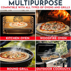Culinary Couture 15 inch Round Pizza Stone for Oven - Large Pizza Stone for Grill, Cordierite Stones for Bread, Calzone, Cookies - Pizza Making Kit