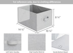 StorageWorks Storage Baskets for Shelves, Foldable Fabric Closet Storage Bins with Handles, Fabric Storage Bins Clothes Organizer, Light Grey, 3-Pack, Large