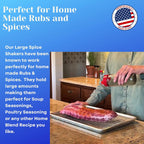 JARMING COLLECTIONS Glass Spice Jars with Shaker Lids - Spice Containers 16 oz Popcorn Seasoning Shaker or Parmesan Cheese, Cinnamon Sugar Dispenser