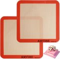 Square Silicone Baking Mats for 10 Inch Cake Pan, 9.65"Square Food Grade Silicone Mat for Baking Sheet for Cake/Pastry/Toast/Pie, Non-Stick Reusable Baking Mat for 10x10 Air Fryer/Cake Pan/Oven