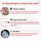 2x3 Dissolvable Food Labels, 500 Label Stickers, Bottle Labels for Storage Bins, Sticker Labels for Food containers, (500, Blank)