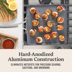 Calphalon® Premier Ceramic Nonstick 11" Square Griddle, Midnight Blue