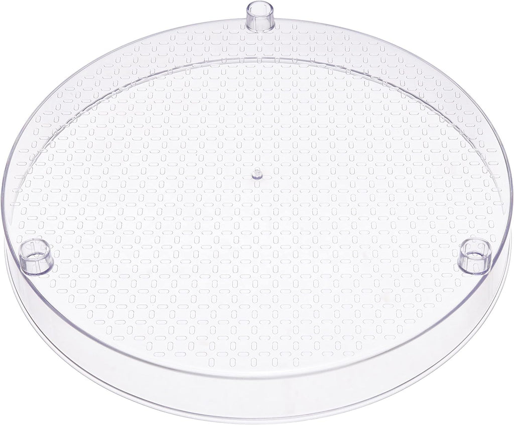 Amazon Basics 2 Tier Lazy Susan Turntable Organizer, 12" Diameter, Clear
