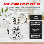 Chef Craft Select Plastic Measuring Cup, 2 Cup, Clear
