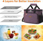 Lifewit Large Lunch Bag Insulated Lunch Box Soft Cooler Cooling Tote for Adult Men Women, Purple 24-Can (15L)