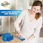 Scrubit Non-Scratch Cleaning Scrub Sponges- Scrubbing Dish Sponge Ideal for Washing Kitchen,Dishes, Bathroom &More – Dishwashing Sponge Along with A Thought Scrubber – 6 sponges