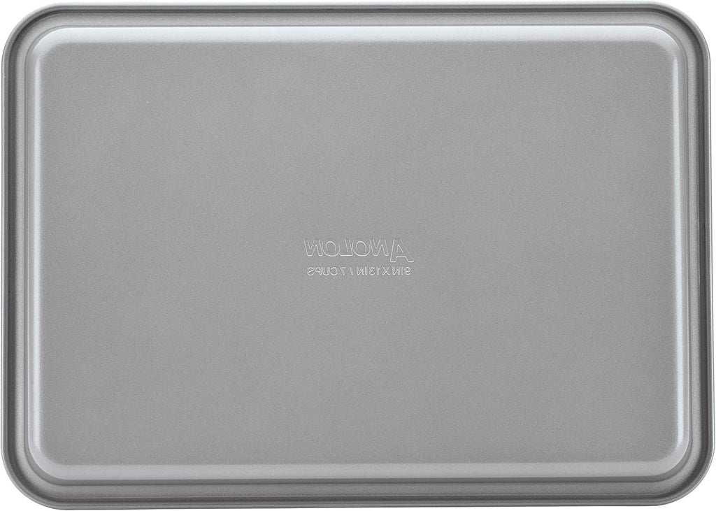 Anolon Gourmet Nonstick Bakeware Set with Nonstick Cookie Sheets / Baking Sheets - 3 Piece, Graphite Gray