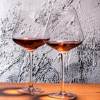 Hand Blown Red Wine Glasses Set of 4 – 23 oz Burgundy Wine Glasses With Long Stem – Large Premium Crystal Wine Glass – Unique Gift for Wedding, Anniversary, Mother’s Day – Clear