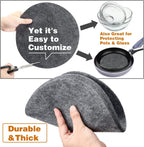 Imncya Plate Separators Storage, Set of 60 and 3 Different Size, Thick and Premium Soft Felt Plate Dividers for China, Dish, Coffee Saucers Protecting and Stacking - Grey