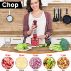 Multi-Use 5 in 1 Immersion Blender 3.0, BPA-Free, 800W 12 Speed Hand Blenders for Kitchen, Copper Motor Stainless Steel Blade Emulsion Blender Handheld with Chopper, Whisk and Frother, Red