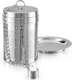 Teabloom Elegant Stainless Steel Loose Leaf Tea Infuser – Tea Connoisseur's Choice for White, Green, Oolong, Black, and Herbal Teas – Geometric Blossom Design – Small Size