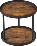 Giikin 2 Tier Lazy Susan Organizer, Two Tier Lazy Susan Turntable for Kitchen Countertop Spice Rack Organizer (Rustic Brown, 9.8" x 9.8" x 8.8")