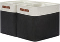 DULLEMELO Extra Large Storage Baskets, Fabric Storage Bins for Organizing Shelves Nursery Toys Books, Closet Baskets and Bins with Handles, White&Black 2-Pack