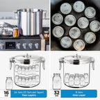 Buffalo 32 Quart Stainless Steel Pressure Cooker Large Canning Pot with Lid for Commercial Use - Easy to Clean Stove Top Pressure Canner, Can Cooker - Safety Goods Certificate QP430