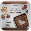 Nonstick 9x9 Baking Pan | PFOA & BPA Free Non Toxic 9 x 9 Inch Cake & Brownie Pan | Best Nontoxic Square 9x9 inches Pans for Baking | Non Stick Carbon Steel Gold Baking Ware