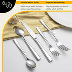 Heavy Duty Silverware Set for 8, EIUBUIE 40 Piece Stainless Steel Flatware Cutlery Set, Durable Kitchen Eating Utensils Tableware Sets Including Fork Spoon Knife Sets, Mirror Polished, Dishwasher Safe