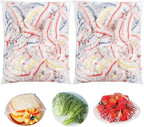 Homelove Plastic Bowl Covers Dish Cover Food Cover, 200pcs Reusable Elastic Stretch Fresh Keeping Covers, Kitchen Dining Cookware Canning Lids Food Bags, Universal Kitchen Plastic Wrap [Colorful]