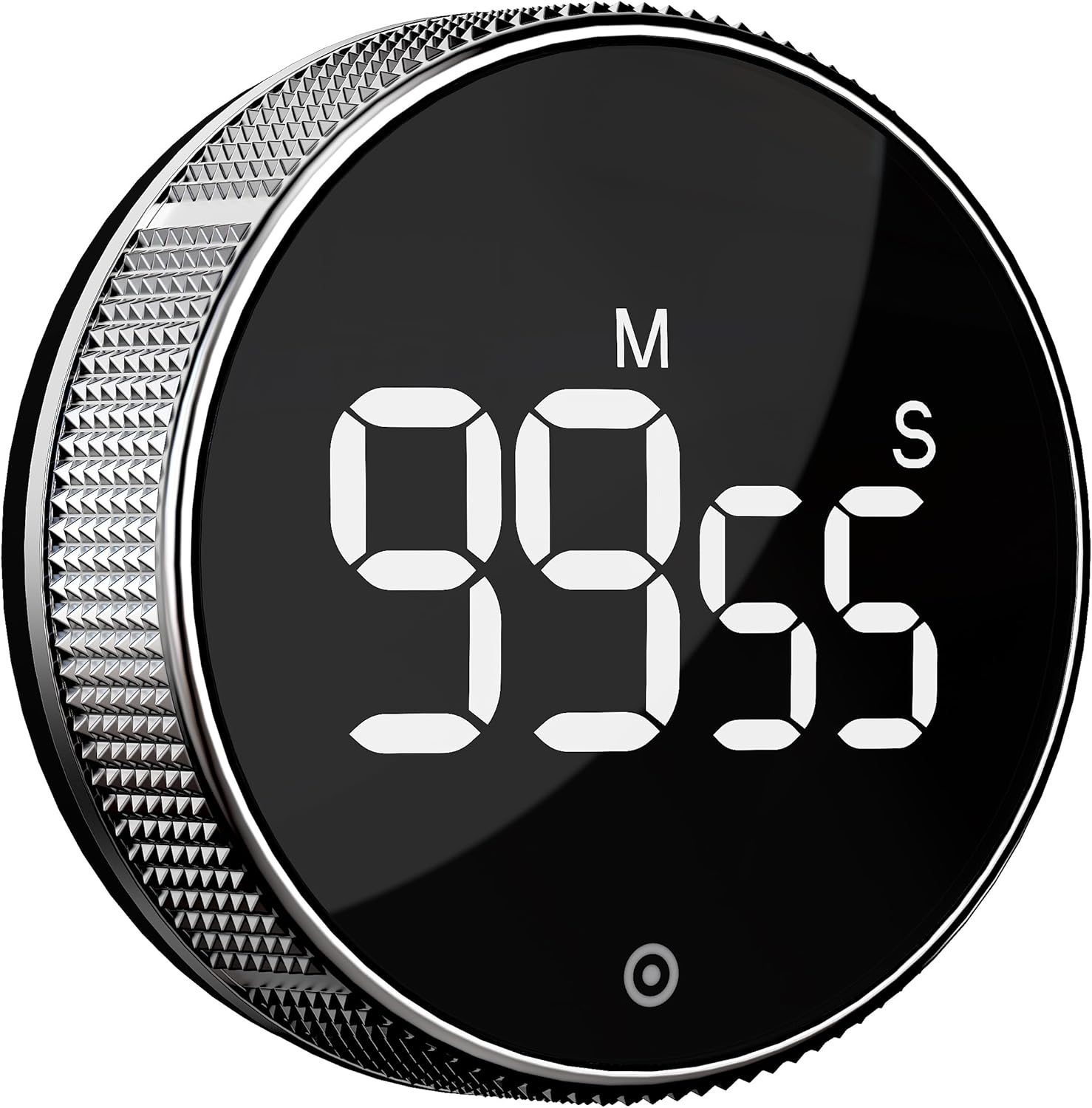 BlueSnail Kitchen Timer with LED Digital Display Smart Efficana for Home Classroom Gym Office, Volume and Brightness Adjustable Productivity Timer (Silvery)