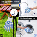 Oven Gloves 1472°F Extreme Heat Resistant BBQ Gloves, Flexible Grill Gloves Non-Slip Food Grade Silicone Oven Mitts for Kitchen, Cooking, Barbecue, Baking, Smoker (11inch)