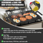 SafBbcue Carbon Steel Griddle Plate for Gas Grill, Carbon Steel Pan for Stove Top, Flat Top Griddle for Outdoor Charcoal Grill, Direct Flame Safe & Induction Compatible, Universal Multi-Use 24" x 10"