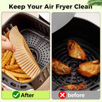 Ctizne Disposable Air Fryer Liners, 200PCS 6.5In Round Parchment Paper Liner for Baking Roasting, Non Stick Oilproof Microwave Oven Air Fryer Accessories