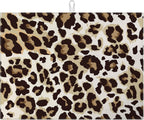 Brown Leopard Dish Drying Mat for Kitchen Counter Microfiber Absorbent Dish Kitchen Drying Mat Draining Reusable Washable for Dishes/Utensils/Counterto
