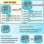 12 Pack Kitchen Timers Loud Ring Digital Timers for Cooking Magnetic Blue