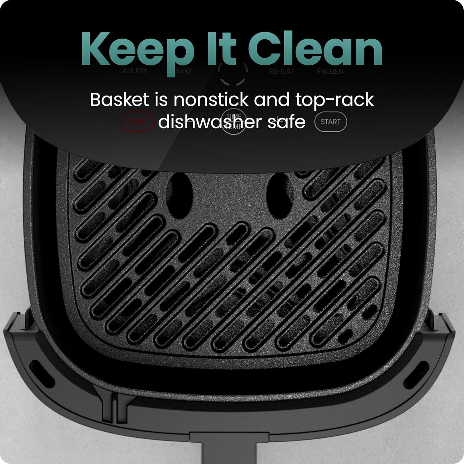Chefman TurboX 4-in-1 Air Fryer, 5-Quart Airfryer for Extra Crispy Chicken, Fries, Wings, and More, Air Fry, Bake, Reheat, and Frozen Functions, Digital Touch Controls, Dishwasher Safe - Gray