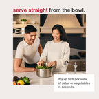 Zyliss Easy Spin Salad Spinner - Fruit & Veggie Dryer - Produce Spinner & Cleaner for Salad Prep - Dishwasher-Safe Kitchen Essential - Non-Slip Bowl with Pull Handle - New Stainless Easy Spin Large
