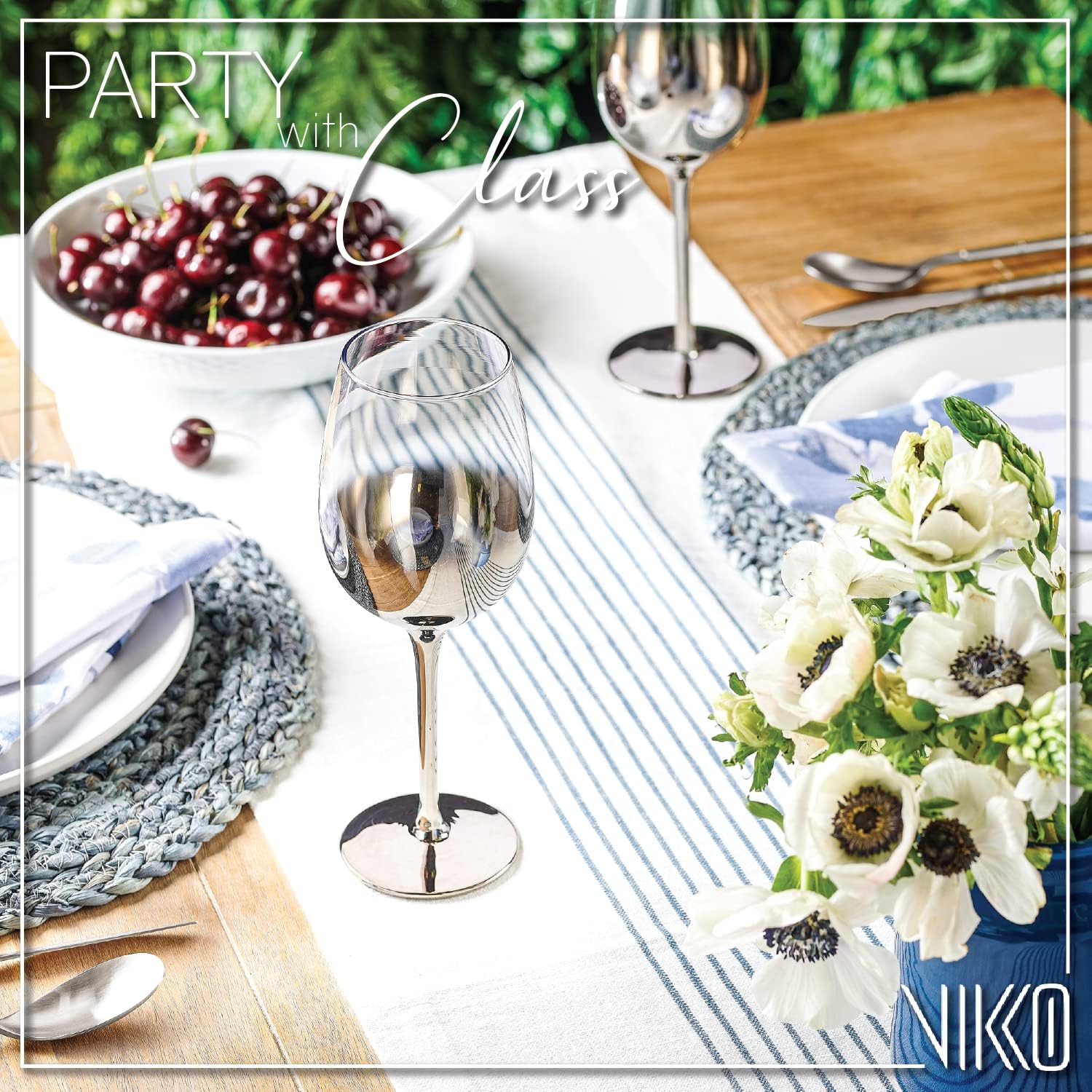 Vikko Décor Wine Glasses,14 Oz Fancy Wine Glass With Stem For Red And White Wine, Thick And Durable Wine Glass, Dishwasher Safe, Great For Wine Tasting, Set Of 6