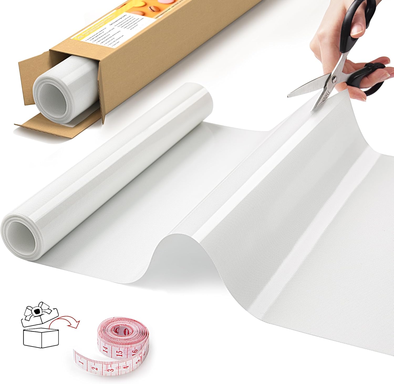 Silicone Baking Mat Roll, Non-Stick Heat Resistant Food Grade Baking Mats, Non-Slip Reusable Air Fryer Linner, Freeze Dryer Mat, Counter Mat, Oven Liner, Refrigerator Liners - 12IN x 8FT