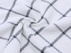 Cotton Grid Dish Cloths, Terry Cleaning Rags, 12 x 12 Inches, Light and Soft, Quick Drying Dish Rags, 8pc/Set (Grey)