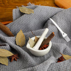 2 Sets Mini Porcelain Mortar and Pestle Set Porcelain Herb Grinder Crusher Grinding Bowl Kitchen Mixing Grinding Bowl with 2 Pieces Brushes for Seasonings, Sesame, Herbs, Medicine(60 mm)