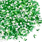 Manvscakes Sprinkles- Edible Cake and Cupcake Sprinkles with Assorted Shapes and Sizes for Parties, Metallic Sprinkle Mix for Cookies, Ice Cream, Cake and Cupcake Decorating, 4 oz (Green and Silver)