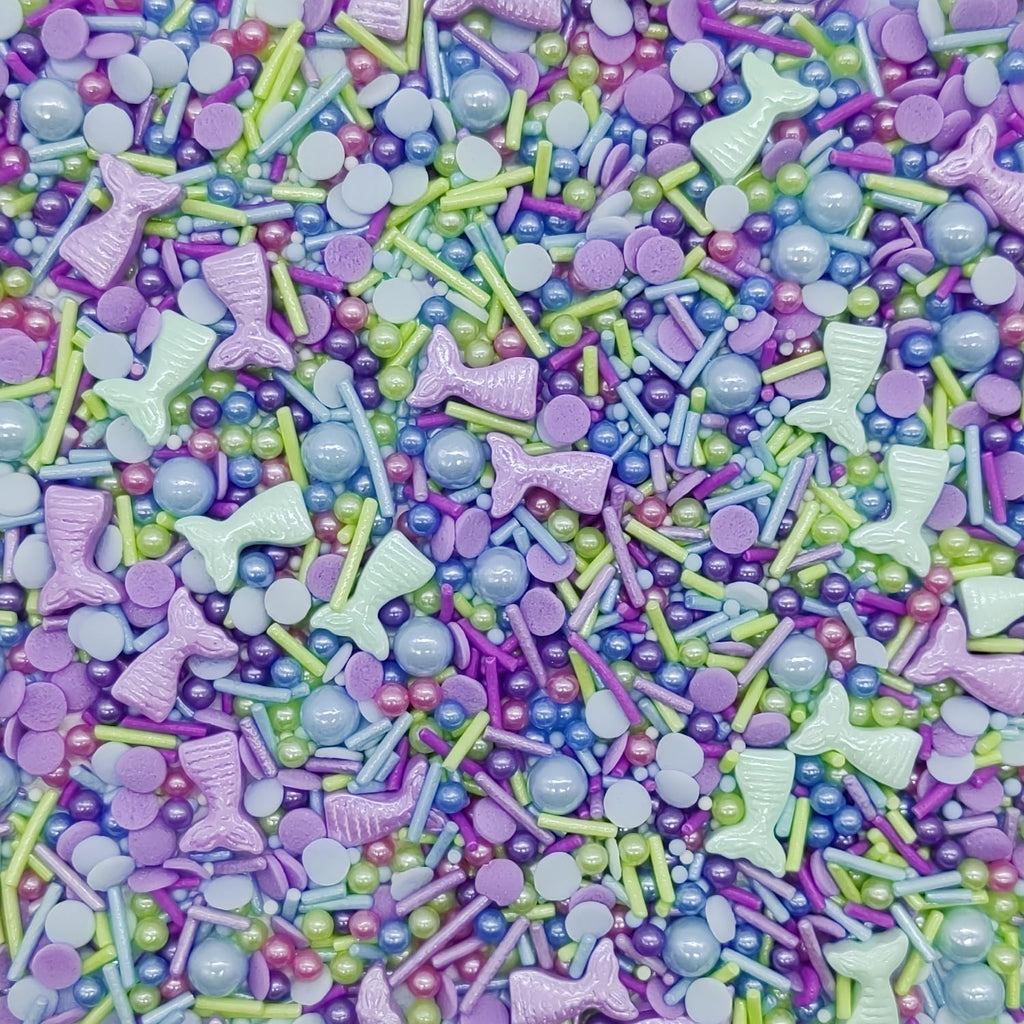 Fishtails Sprinkles Candy Mix Size Edible Pearls Cake Decorations Cupcake Toppers Cookie Decorating Perfect for Wedding Party Valentine Halloween Christmas Supplies 4.58OZ
