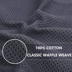 Homaxy 100% Cotton Waffle Weave Kitchen Dish Cloths, Ultra Soft Absorbent Quick Drying Dish Towels, 12 x 12 Inches, 6-Pack, Mixed Color