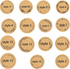 Custom Stickers Kraft Paper Labels Personalized Withe Text, Business Logo Customized Food Jars Labels Bakery Label Sticker Package Favor Canning Circle 100pcs (Style 4)