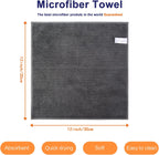 KinHwa Kitchen Washcloths for Dishes Absorbent Microfiber Dish Cloths Quick Dry Dish Rags with Poly Scour Scrub Side Ideal for Kitchen Cleaning (Gray, 12inchx12inch 10 Pack)