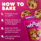 Whoa Dough Ready to Bake Cookie Dough Chocolate Chip – Certified Non-GMO, Kosher, Gluten Free – Plant-Based Snack Dough Made with Real Ingredients – 12 Pack