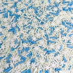 Manvscakes, Natural Sprinkles, No Artificial Dyes, Snowflake Edible Sprinkles, Holiday Cake Decorations, Dessert, Cookies, 3 ounces, Christmas Sprinkles, Winter Baking, Gluten Free, Blue Sprinkle