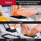 Fullstar Vegetable Chopper - Food Chopper with Container, Spiralizer, Egg Slicer & Juicer - Home Essentials & Kitchen Gadgets (XL - 9 in 1)