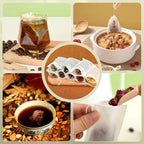 300Pcs Disposable Tea Bags for Loose Leaf Tea, Empty Tea Filter Bags with Cotton Drawstring, Fillable Tea Infuser Sachets for Loose Tea, Coffee, Herb, Spice and More (3.54"x 2.75")