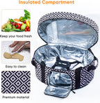 Insulated Slow Cooker Carrying Bag for 6-8 Quart CrockPot and Hamilton Beach Slow Cooker with See-thought Window, Portable Carrier Case with Adjustable Band and Accessory Pocket