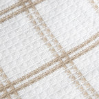 T-FAL Premium Waffle Dish Cloths: Highly Absorbent, Super Soft Long Lasting - 100% Cotton, 12"x13" Flat Waffle Dish Towel for Cleaning & Drying Dishes, (4-Pack), Sand