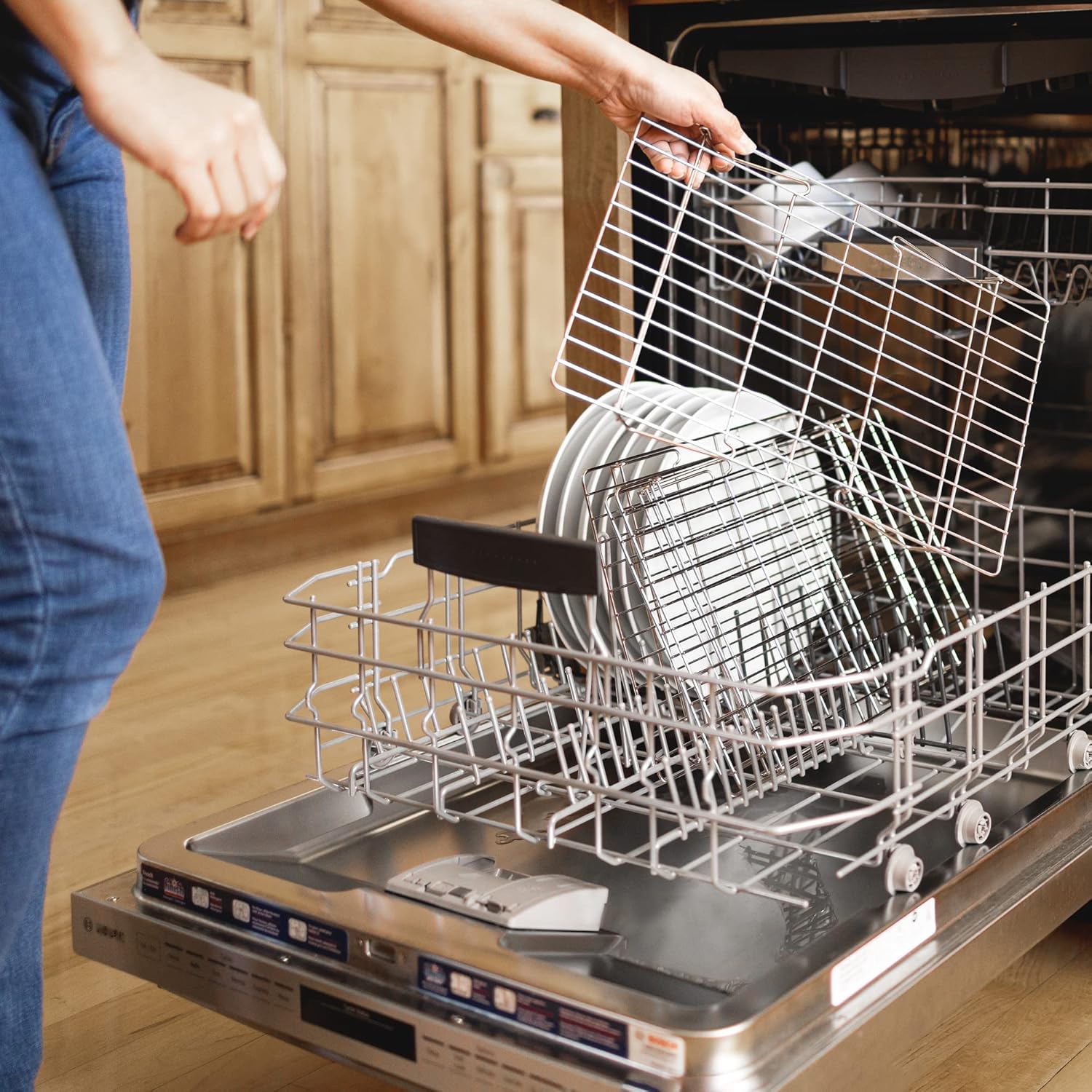 KITCHENATICS 4-Tier Stackable Cooling Racks for Baking, 100% Stainless Steel Wire Rack, Oven Safe Baking Rack, Oven Rack for Pizza, Cake, Bread, Cooling Rack for Cooking and Baking, Cookie Rack 15x10